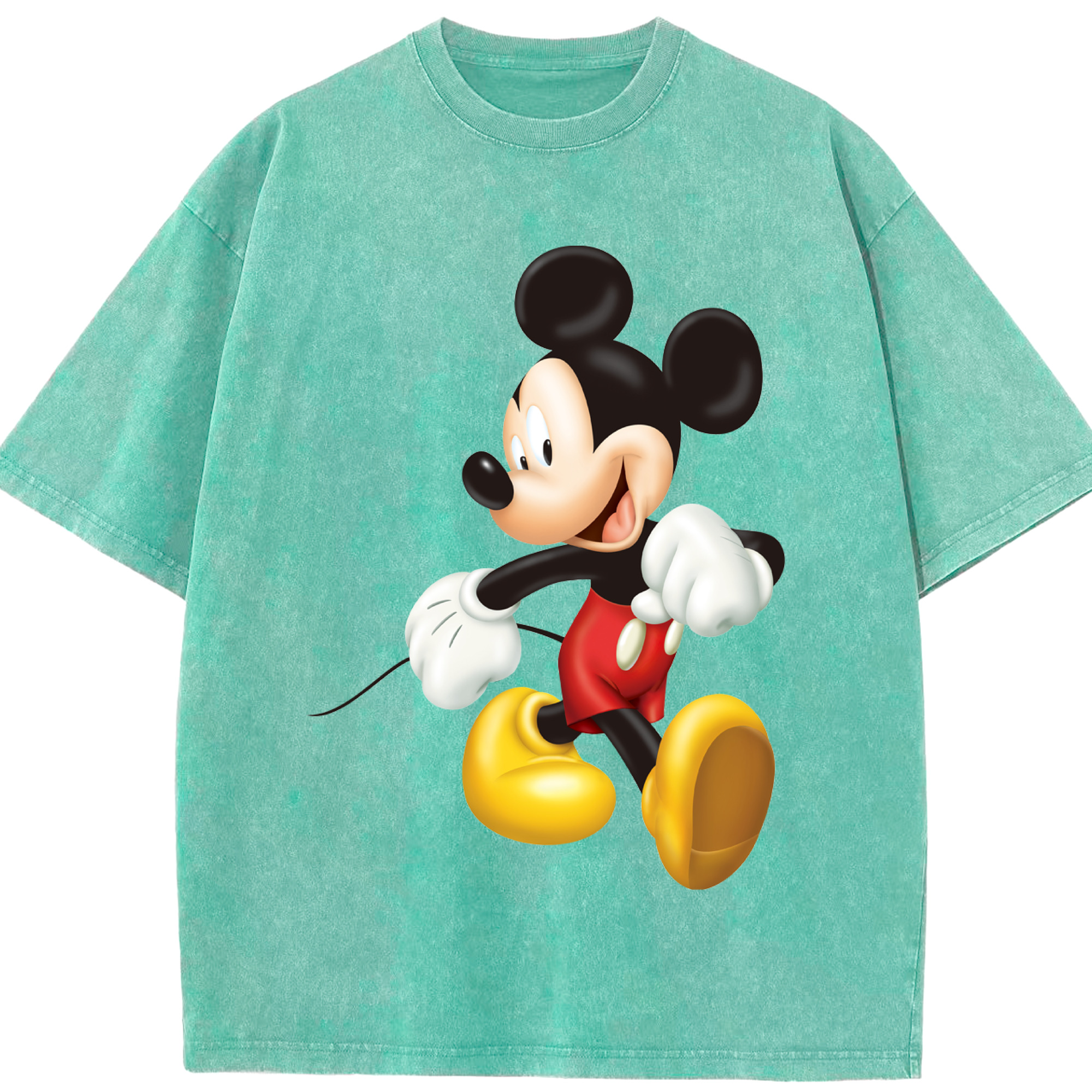 ミッキーマウス Mickey Mouse 綿100% ヴィンテージ風 半袖Tシャツ（フロントプリント）